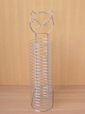 铁线工艺金属CD架 猫形创意与实用兼具的收纳选择